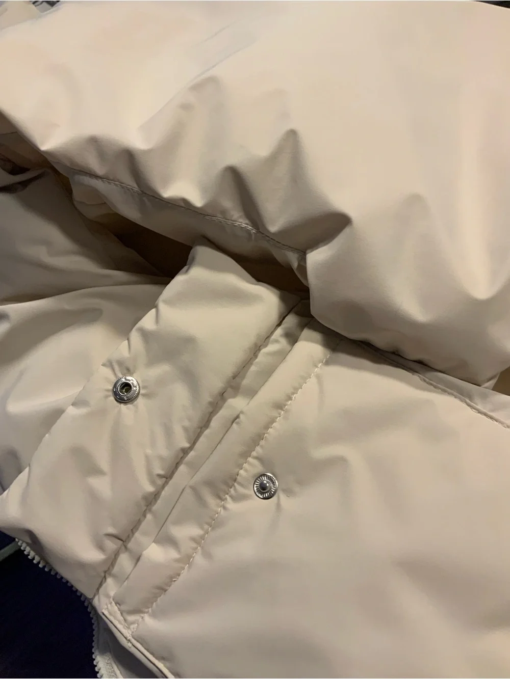 Cisono Ivory Quilted Puffer Vest with High Collar